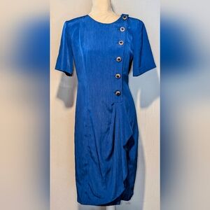 Women's Petite Focus dress. Sz.6P. Like New. Blue Excellent condition.